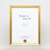 Efekt drevený rám na obraz profil 85 zlatý 14,8x21 cm normálne sklo