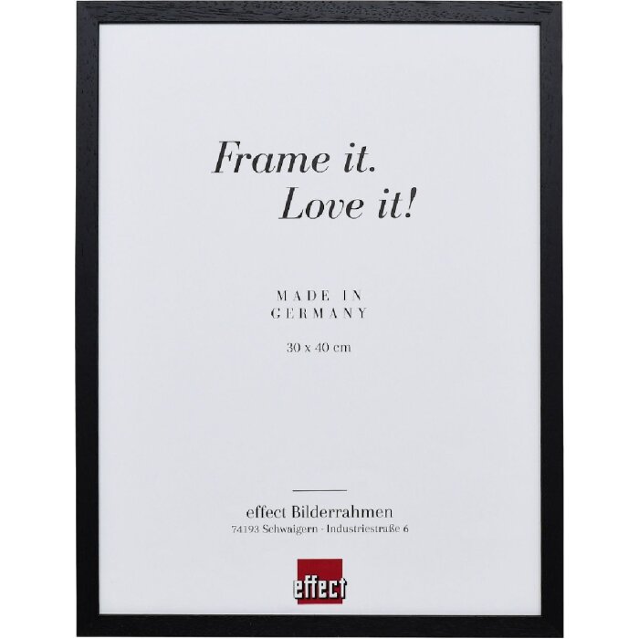 Effect Holzrahmen Profil 2330 schwarz 40x60 cm mit Klarglas