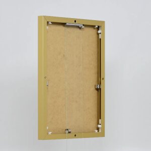 Efektný hliníkový rám obrazu Quadro 25x35 cm zlaté antireflexné sklo MDF zadný panel