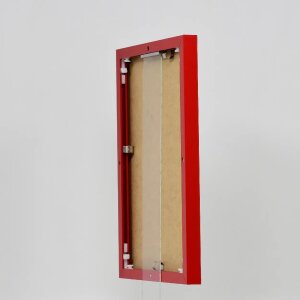 Efektný hliníkový rám na obrazy Quadro 60x60 cm červené antireflexné sklo