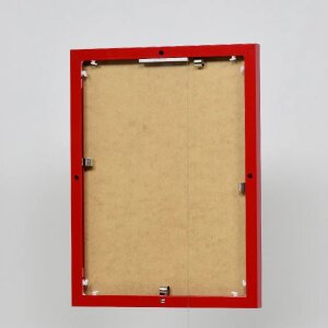 Efektný hliníkový rám na obrazy Quadro 60x60 cm červené antireflexné sklo