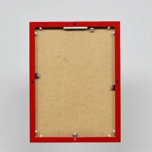 Efektný hliníkový rám na obrazy Quadro 60x60 cm červené antireflexné sklo