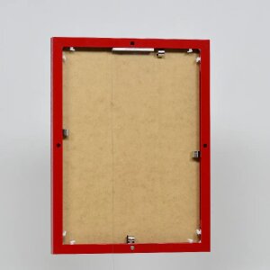 Efektný hliníkový rám na obrazy Quadro 60x60 cm červené antireflexné sklo