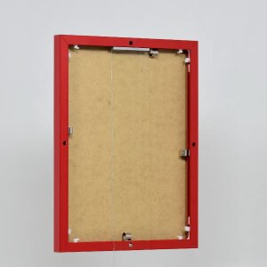 Efektný hliníkový rám na obrazy Quadro 60x60 cm červené antireflexné sklo