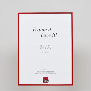 Efektný hliníkový rám na obrazy Quadro 60x60 cm červené antireflexné sklo
