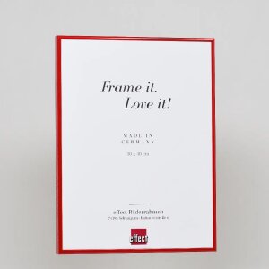 Efektný hliníkový rám na obrazy Quadro 60x60 cm červené antireflexné sklo