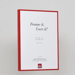 Efektný hliníkový rám na obrazy Quadro 60x60 cm červené antireflexné sklo