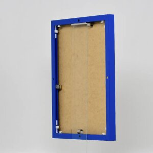 Efektný hliníkový rám na obrazy Quadro 60x60 cm modré antireflexné sklo