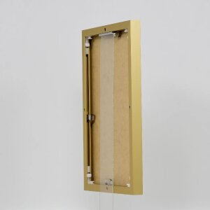 Efektný hliníkový rám na obrazy Quadro 60x60 cm zlaté antireflexné sklo