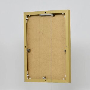 Efektný hliníkový rám na obrazy Quadro 60x60 cm zlaté antireflexné sklo