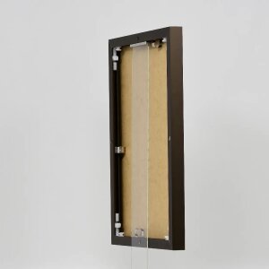 Efektný hliníkový rám na obrazy Quadro 60x60 cm bronzové antireflexné sklo