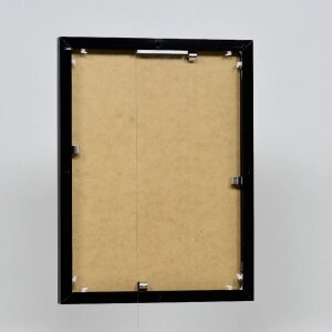 Efektný hliníkový rám na obrazy Quadro 60x60 cm čierny s vysokým leskom a antireflexným sklom