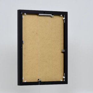 Efektný hliníkový rám na obrazy Quadro 60x60 cm čierny s vysokým leskom a antireflexným sklom