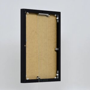 Efektný hliníkový rám na obrazy Quadro 60x60 cm čierny s vysokým leskom a antireflexným sklom