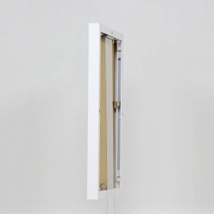 Efektný hliníkový rám obrazu Quadro 62x93 cm biele antireflexné sklo MDF zadný panel