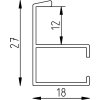 Efektný hliníkový rám obrazu Quadro 62x93 cm biele antireflexné sklo MDF zadný panel
