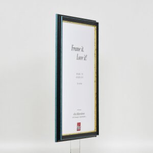 Efektný drevený rám profil 21 modrý 50x100 cm antireflexné sklo