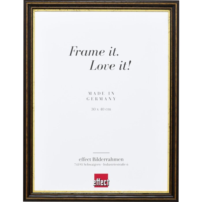 Efekt drevený rám profil 21 orech hnedý 62x93 cm antireflexné sklo