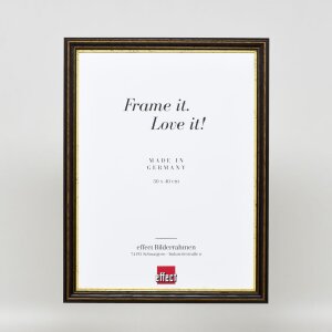 Efekt drevený rám profil 21 orech hnedý 62x93 cm antireflexné sklo