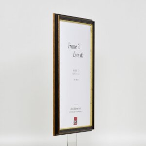 Efekt drevený rám profil 21 orech hnedý 62x93 cm antireflexné sklo