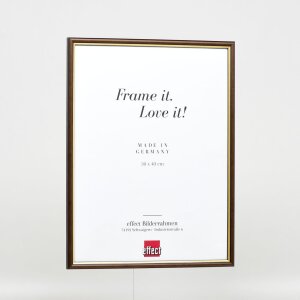 Efekt drevený rám profil 23 orech hnedý 25x35 cm antireflexné sklo