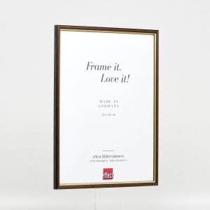 Efekt drevený rám profil 23 orech hnedý 25x35 cm antireflexné sklo