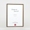 Efekt drevený rám profil 23 orech hnedý 25x35 cm antireflexné sklo