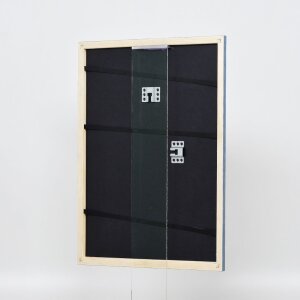 Efektný drevený rám profil 32 sivomodrý 13x18 cm antireflexné sklo