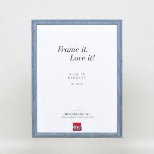 Efektný drevený rám profil 32 sivomodrý 13x18 cm antireflexné sklo