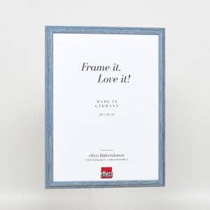Efektný drevený rám profil 32 sivomodrý 13x18 cm antireflexné sklo