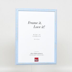 Efektný drevený rám profil 32 modrý 20x28 cm antireflexné sklo