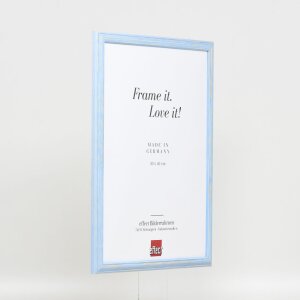 Efektný drevený rám profil 32 modrý 20x28 cm antireflexné sklo