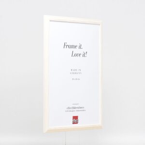 Efektný drevený rám profil 32 biely 27x48 cm antireflexné sklo
