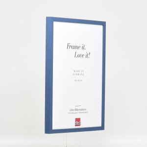 Efektný drevený rám profil 35 modrý 25x70 cm antireflexné sklo