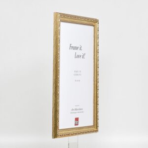 Efekt drevený barokový rám profil 37 antická strieborná 25x60 cm antireflexné sklo