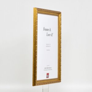 Efekt drevený barokový rám profil 37 antické zlato 42x59,4 cm antireflexné sklo