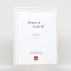 Efektný drevený barokový rám profil 37 biely 10,5x14,8 cm antireflexné sklo