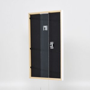 Efektný rám na obrazy z masívneho dreva profil 39 biely 20x28 cm antireflexné sklo