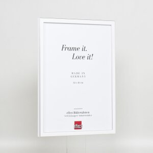Efektný rám na obrazy z masívneho dreva profil 39 biely 20x28 cm antireflexné sklo
