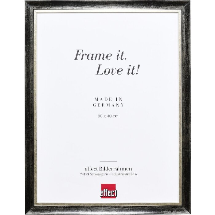 Effect Holz-fotorámik Profil 40 Platin 24x30 cm s antireflexným sklom