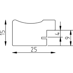 Effect Drevený fotorámik Profil 40 Platin 42x59,4 cm s antireflexným sklom