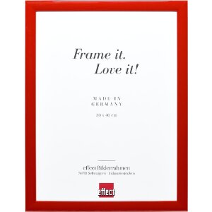 Effect Holzbilderrahmen Profil 43 rot hochglanz 18x32 cm...