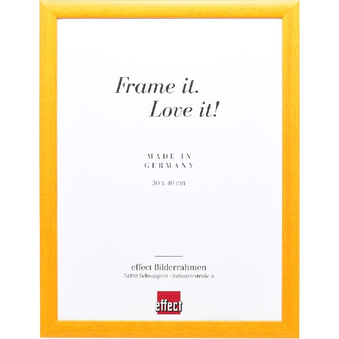 Effect Holzbilderrahmen Profil 43 honig 50x60 cm Antireflexglas