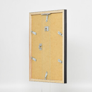 Effect Holzrahmen Profil 48 silber 20x20 cm mit Antireflexglas