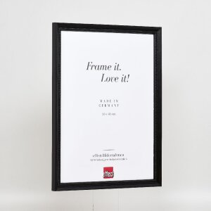 Effect Holzrahmen Profil 48 schwarz 30x30 cm Antireflexglas