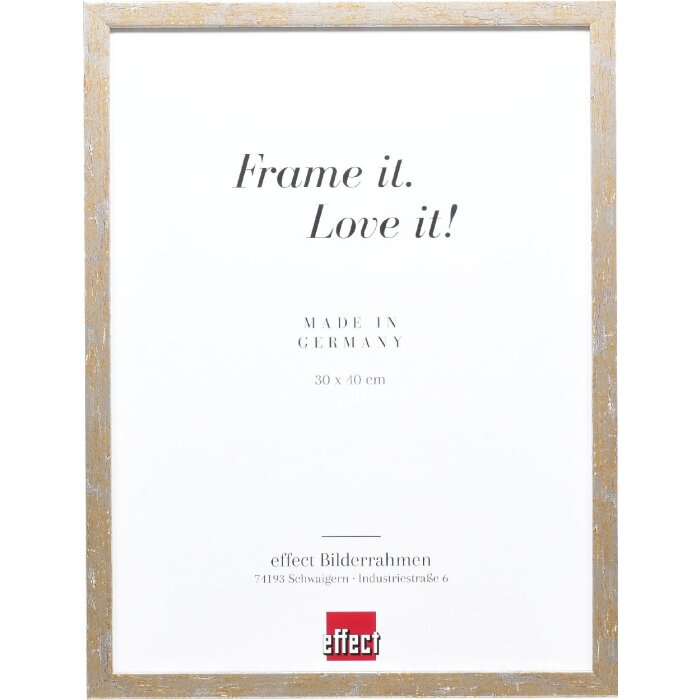 effect Holzrahmen Profil 51 antiksilber 45x60 cm Antireflexglas