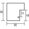 Efektný drevený obrazový rám profil 52 biely 13x13 cm antireflexné sklo