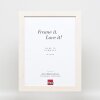 Efektný drevený obrazový rám profil 52 biely 13x13 cm antireflexné sklo