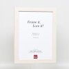Efektný drevený obrazový rám profil 52 biely 13x13 cm antireflexné sklo