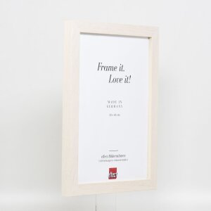 Efektný drevený obrazový rám profil 52 biely 50x70 cm antireflexné sklo